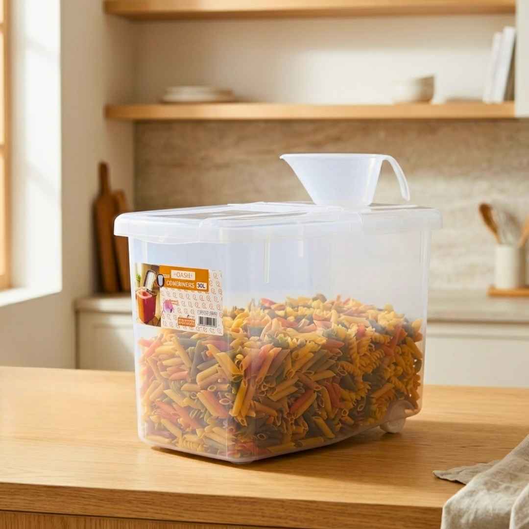 Wheeled Transparent Food Container +Measuring Cup 4