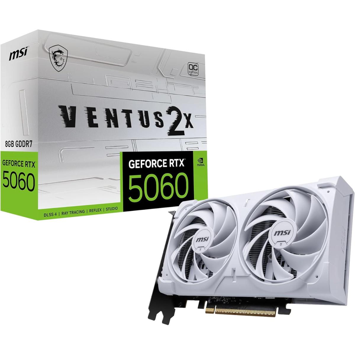 MSI GeForce RTX 5060 VENTUS 2X OC WHITE 8GB GDDR7