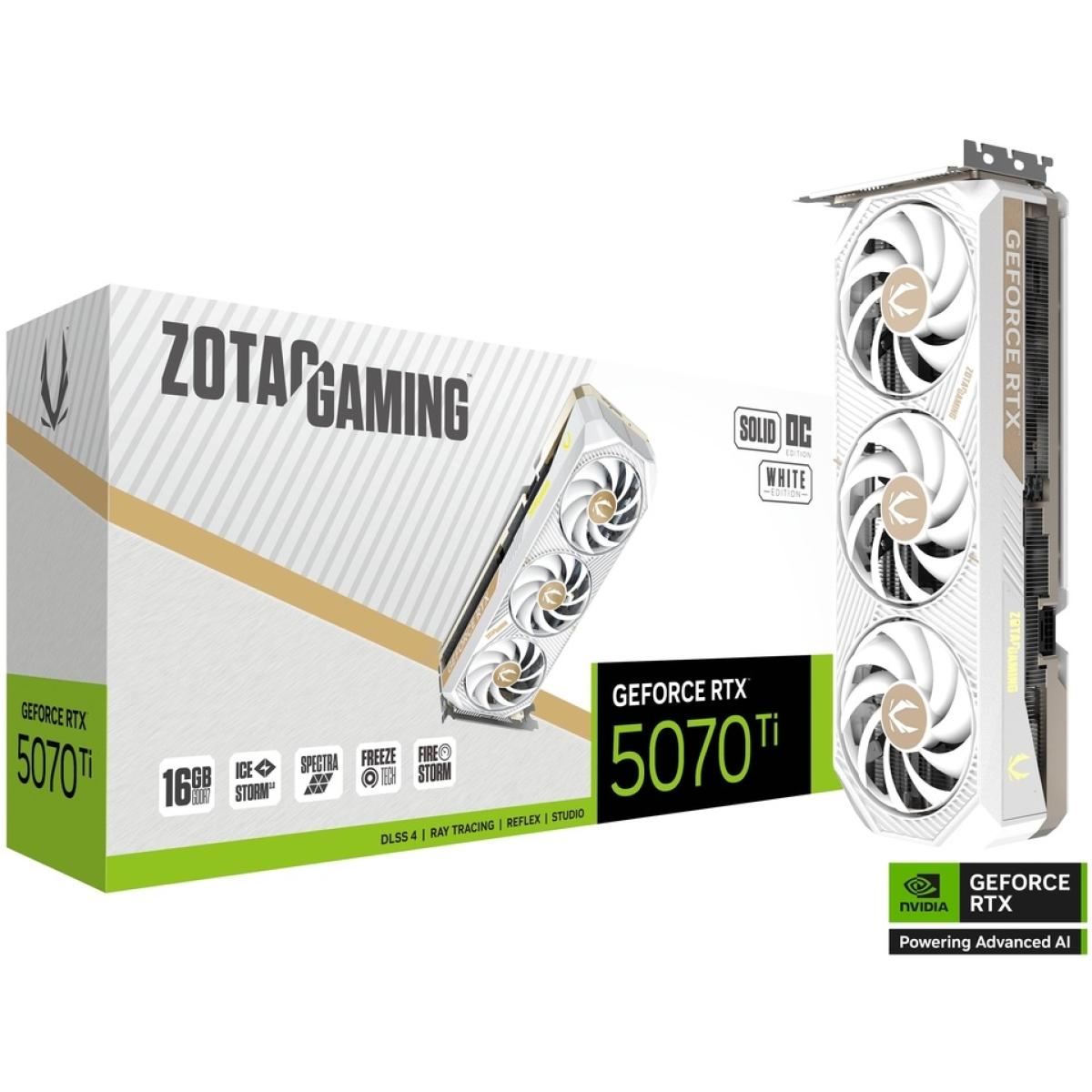 ZOTAC GAMING GeForce RTX 5070 Ti SOLID CORE OC White Edition 16GB GDDR7