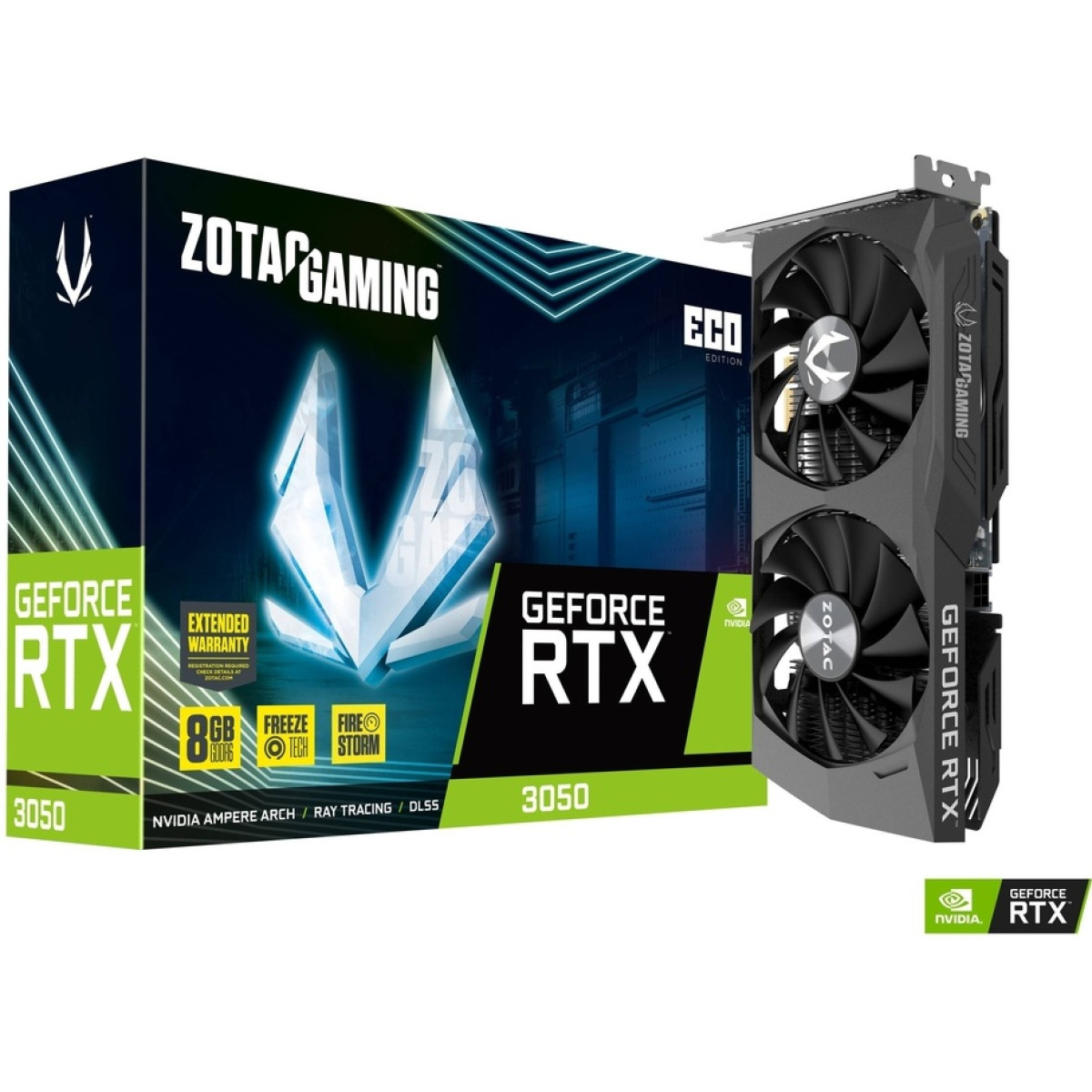 ZOTAC GAMING GeForce RTX 3050 ECO 8GB GDDR6 128-bit Graphics Card
