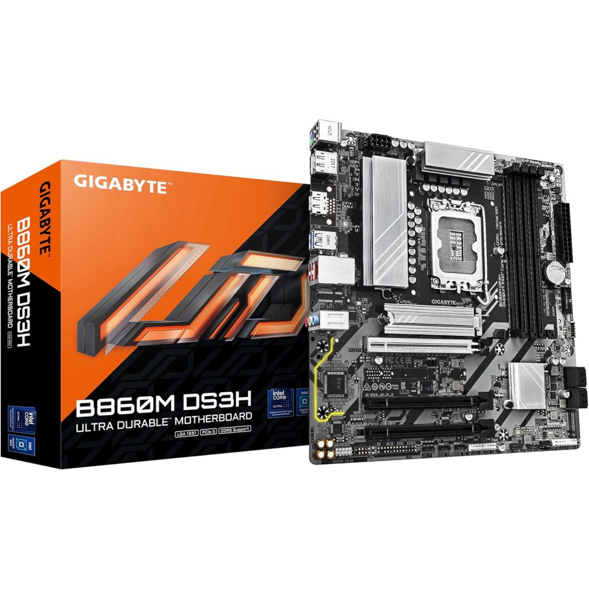 Gigabyte B860M DS3H LGA1851 DDR5 PCIe 5.0 Micro-ATX Motherboard