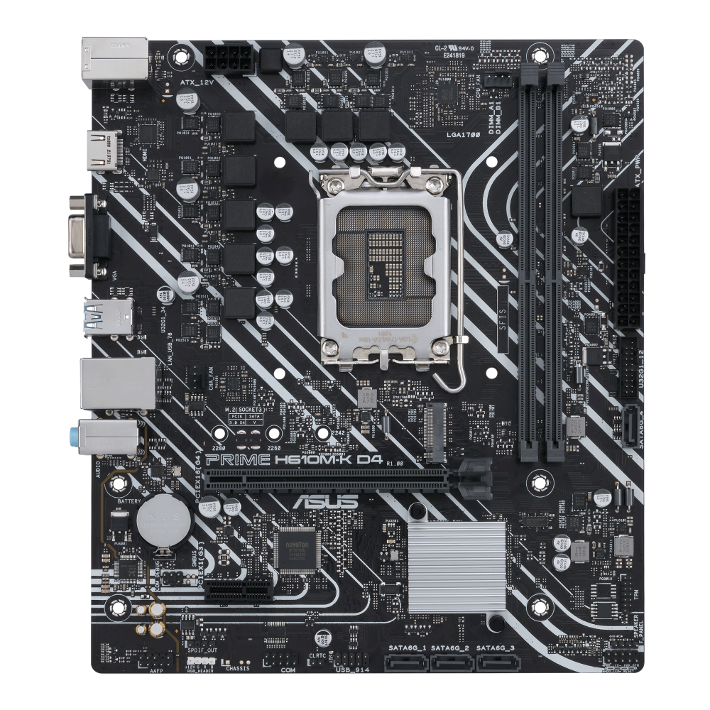 ASUS Prime H610M-K D4 LGA1700 DDR4 Micro-ATX Motherboard