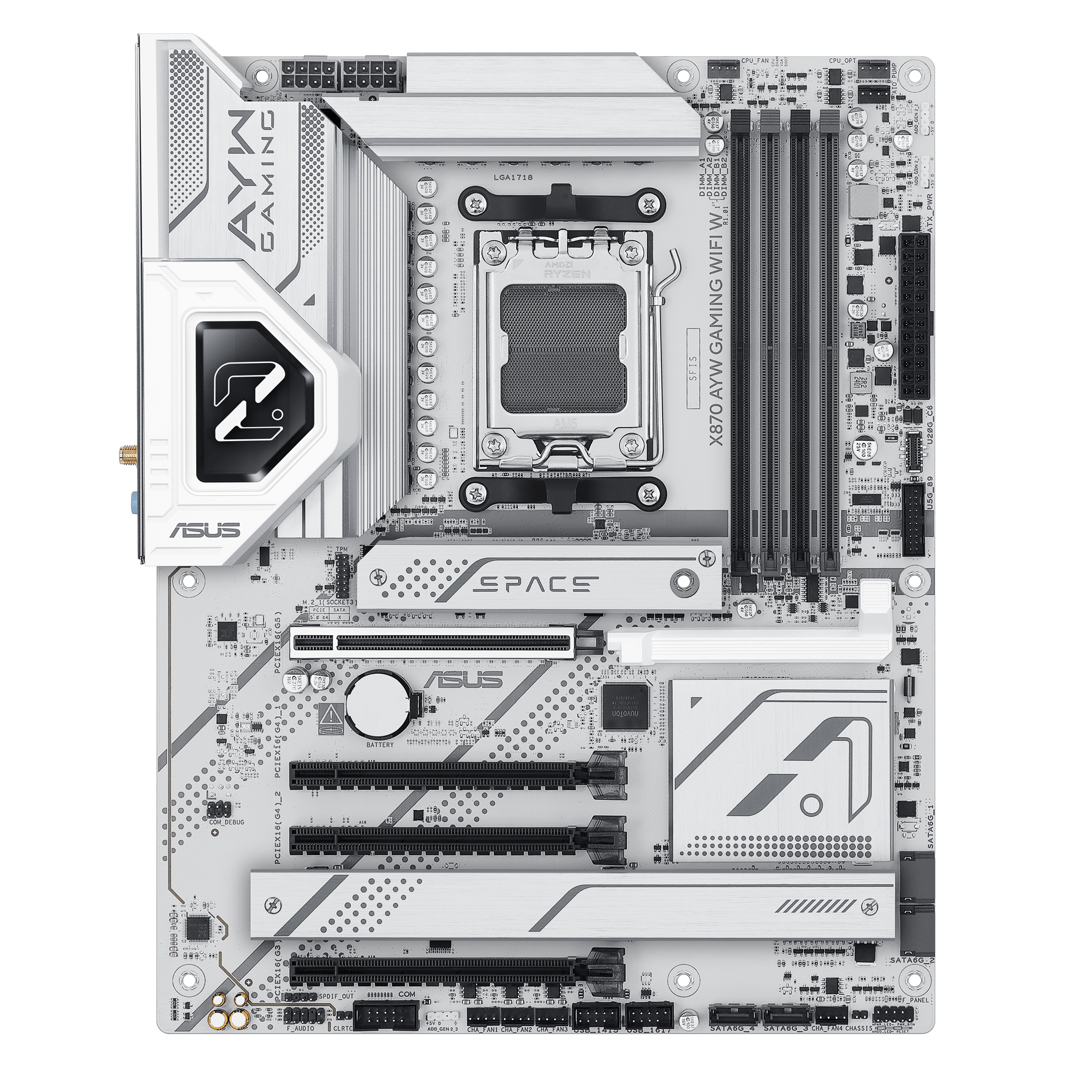 ASUS X870 AYW GAMING WIFI W AM5 DDR5 ATX Motherboard — Wi-Fi 6