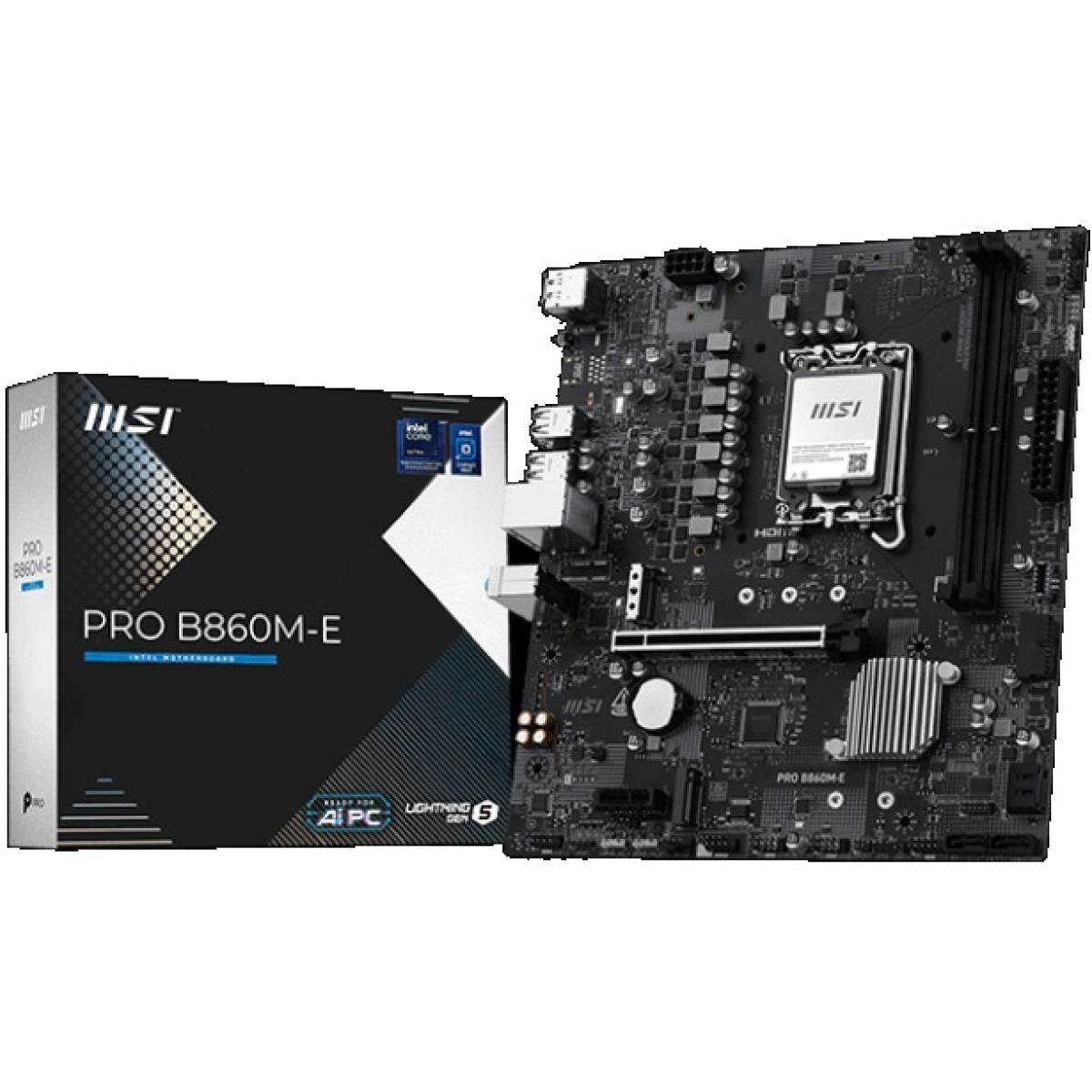 MSI PRO B860M-E mATX Motherboard LGA1851 DDR5 PCIe 5.0