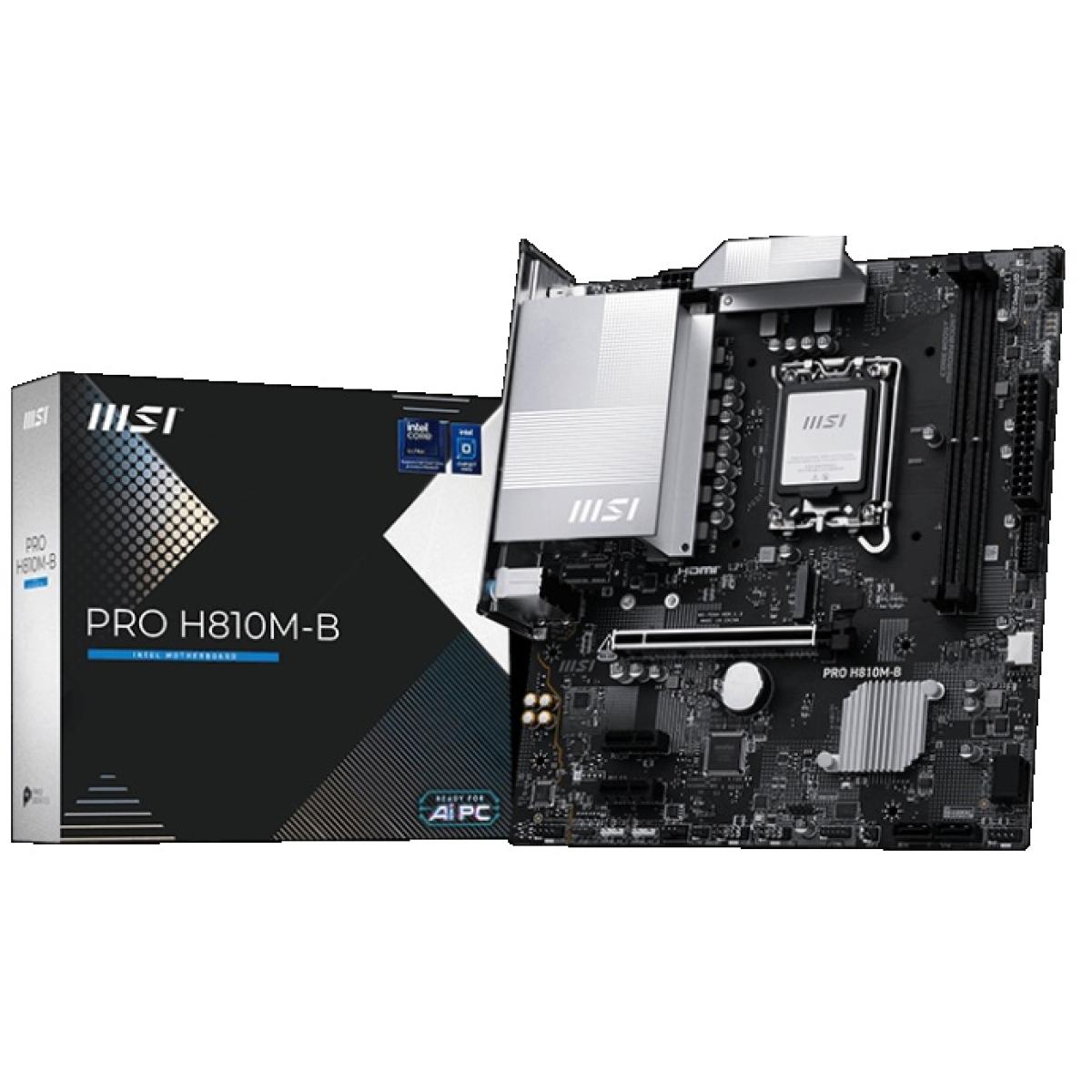 MSI PRO H810M-B mATX Motherboard LGA1851 DDR5 PCIe 5.0