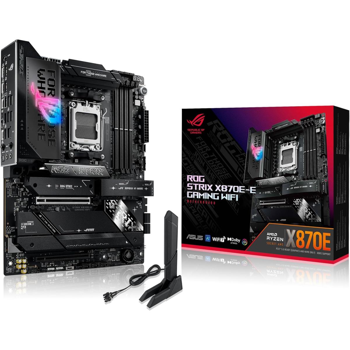 ASUS ROG STRIX X870E-E GAMING WIFI ATX Motherboard AM5 DDR5 PCIe 5.0 Wi-Fi 7