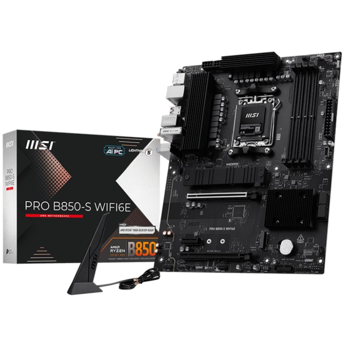 MSI PRO B850-S WIFI6E ATX Motherboard AM5 DDR5 PCIe 5.0
