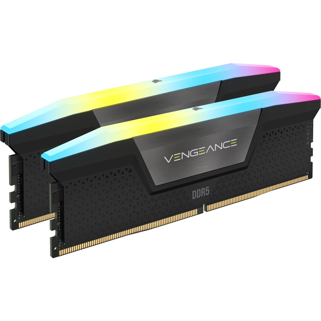 Corsair Vengeance RGB 32GB (2x16GB) DDR5 7200MT/s CL34 Memory Kit — Black