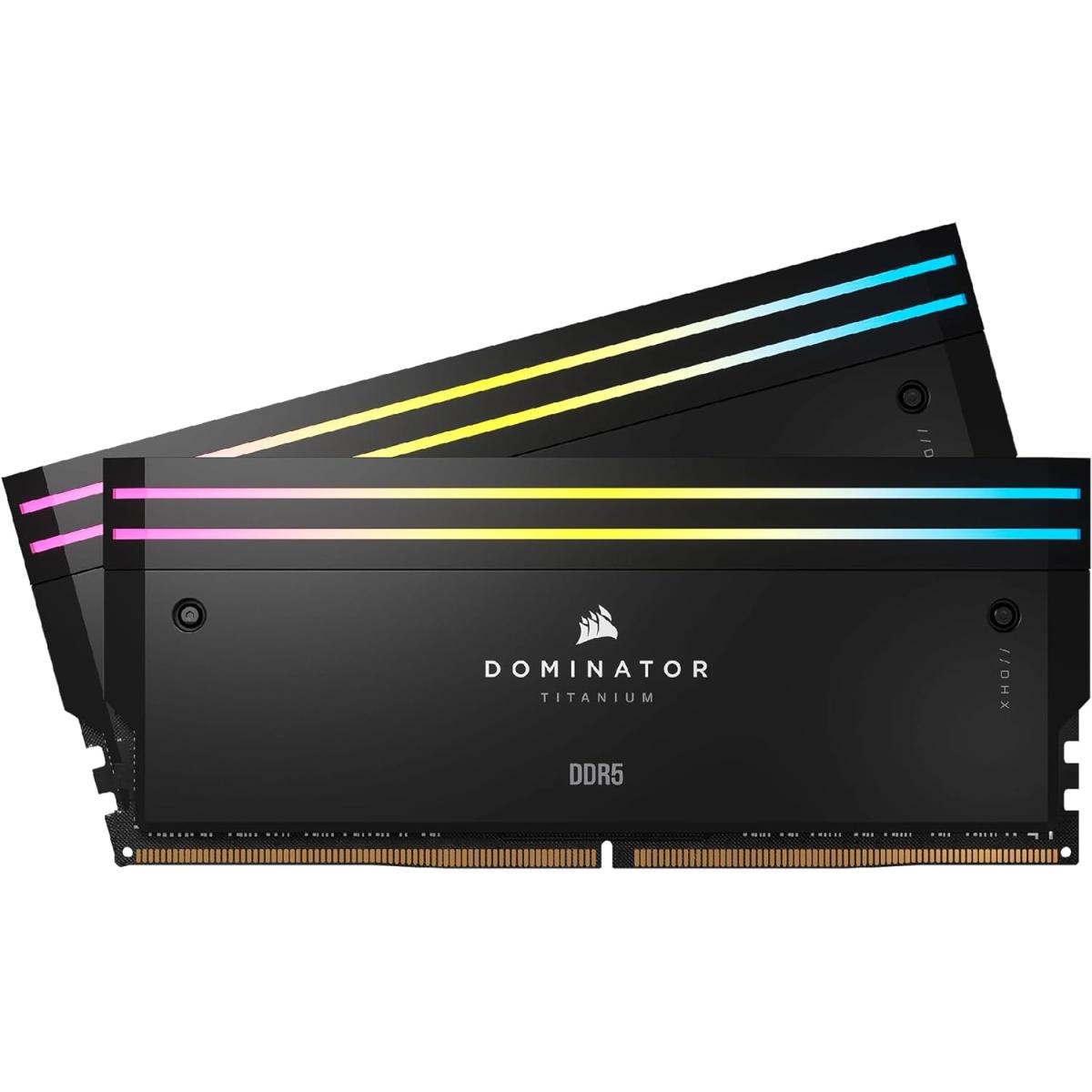 Corsair Dominator Titanium RGB 48GB (2x24GB) DDR5 7200MT/s CL36 Memory Kit — Black