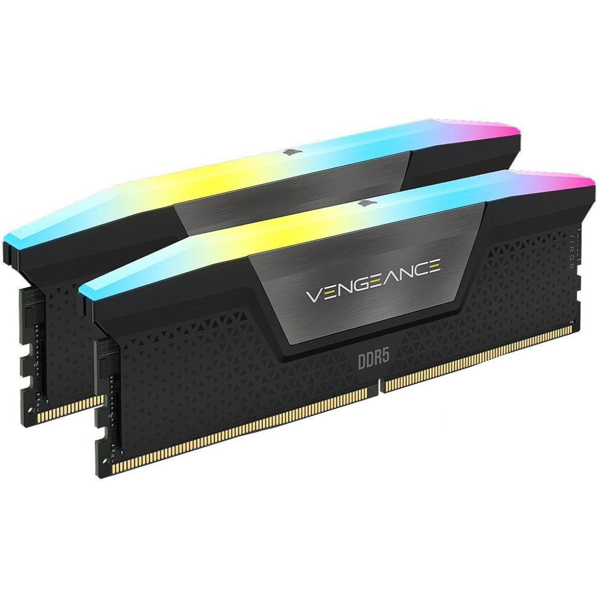 Corsair Vengeance RGB 48GB (2x24GB) DDR5 6000MT/s CL36 Memory Kit — Black