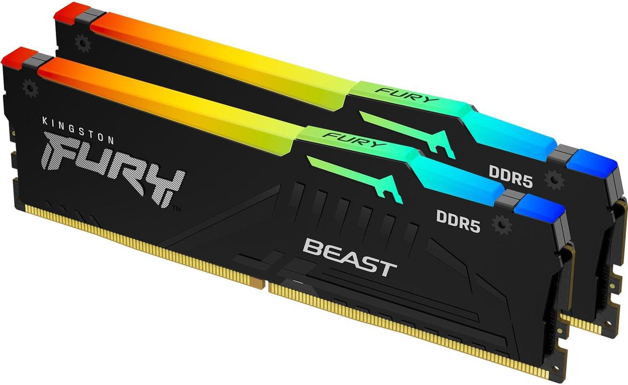 Kingston FURY Beast RGB 64GB (2x32GB) DDR5 6000MT/s CL36 Desktop Memory Kit