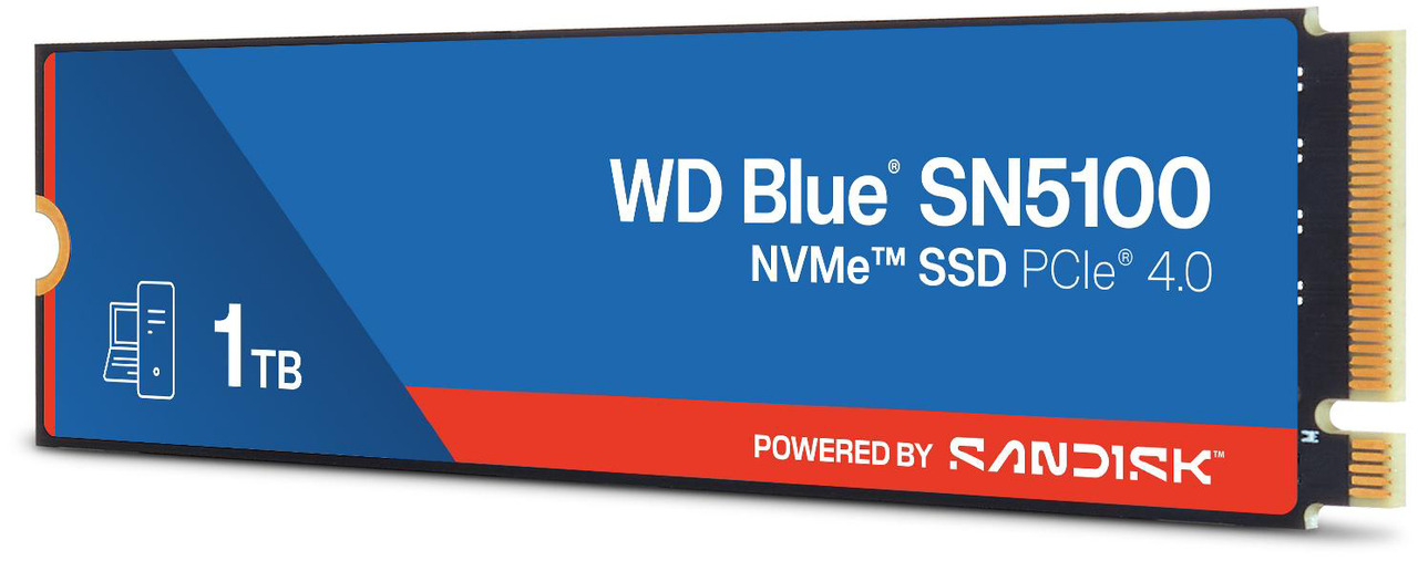 WD Blue SN5100 1TB PCIe Gen 4 NVMe M.2 2280 Internal SSD