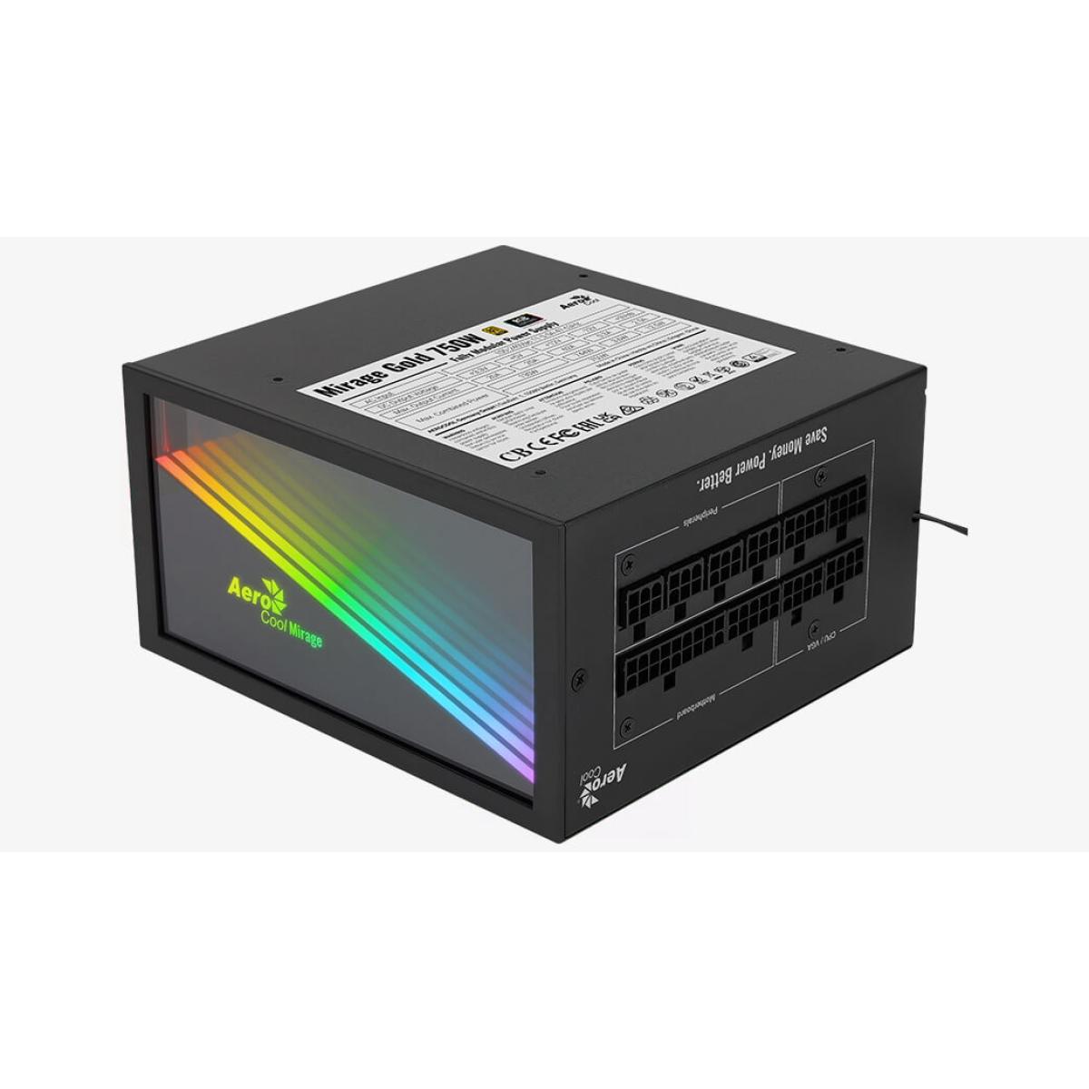 Aerocool Mirage Gold 750W 80 Plus Gold Fully Modular ARGB PSU