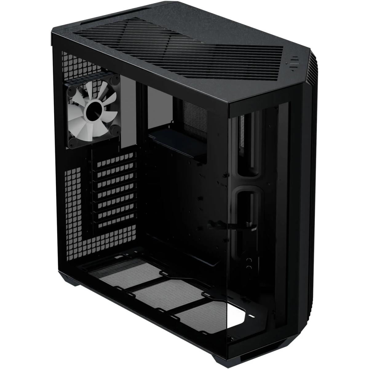 APNX V1 ATX Mid Tower Mesh Tempered Glass Case Black with 4 × 120mm ARGB Fans