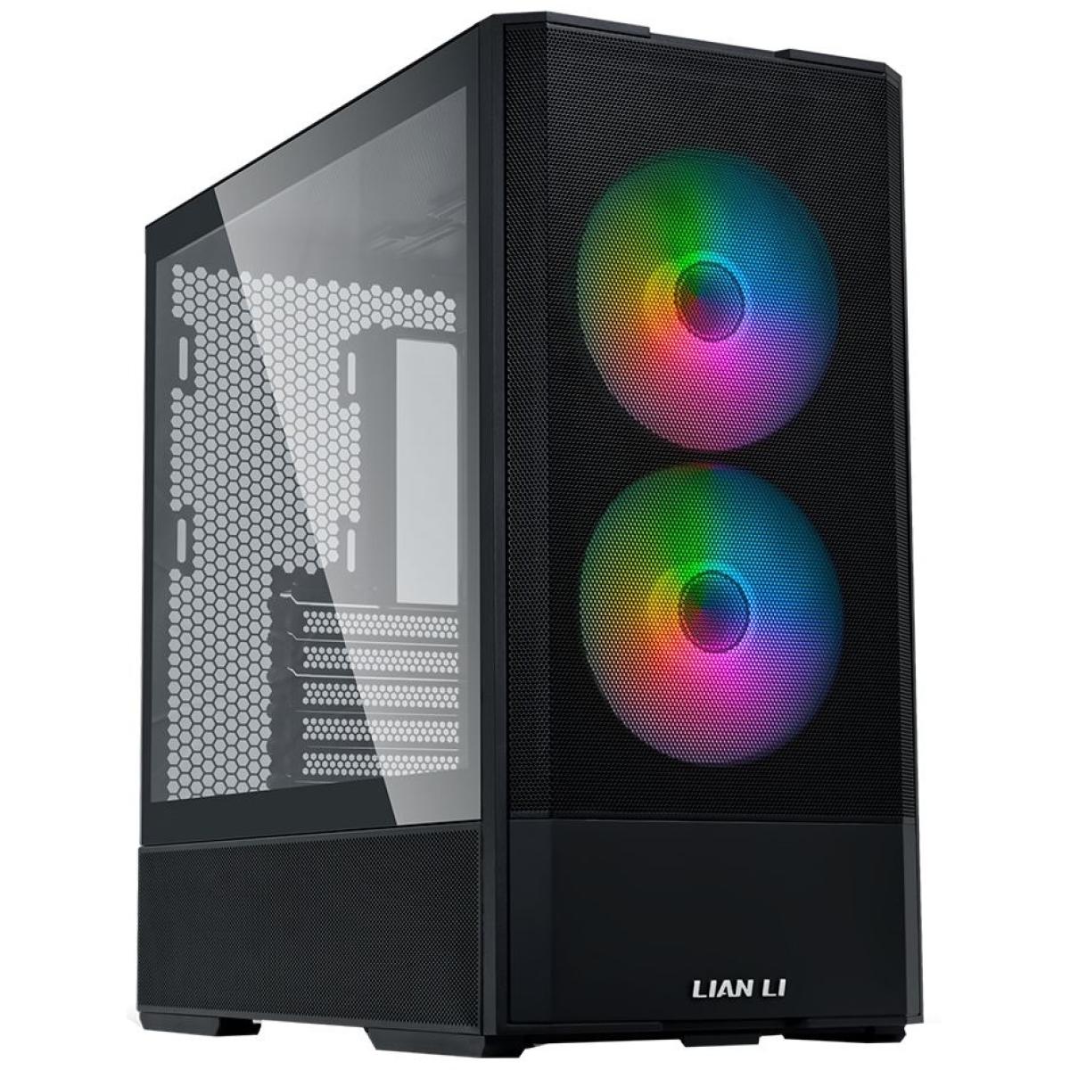 Lian Li LANCOOL 207 (207RX) Black ARGB ATX Mid Tower Case — 4 Fans, Mesh Front, Tempered Glass