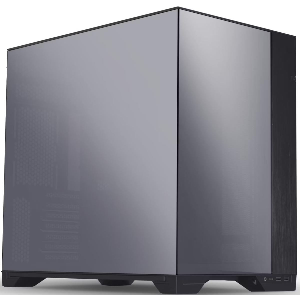 Lian Li O11 VISION Mid Tower Case Chrome — 3-Sided Tempered Glass, ATX/E-ATX, Dual Chamber
