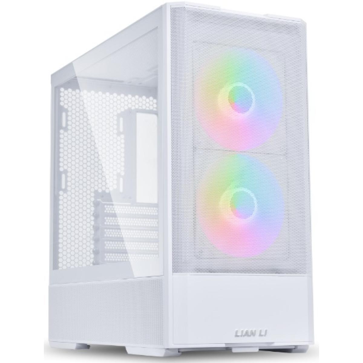 Lian Li LANCOOL 207 (207RW) White ARGB ATX Mid Tower Case — 4 Fans, Mesh Front, Tempered Glass