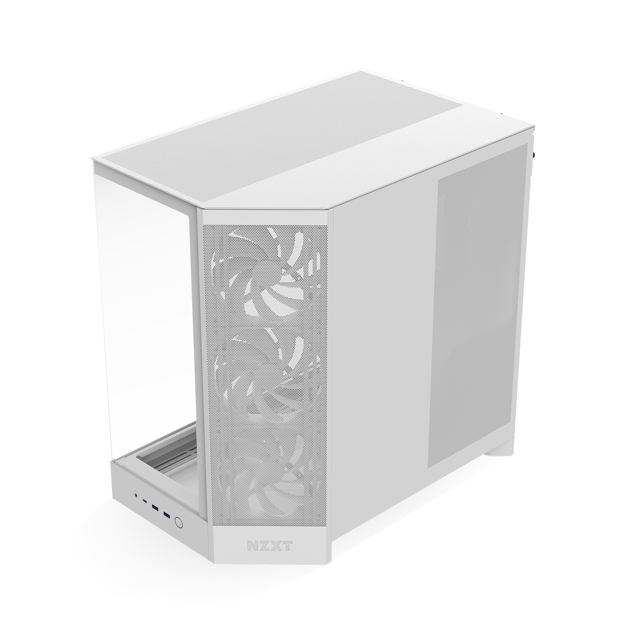 NZXT H9 Flow (2025) Panoramic Dual-Chamber Mid Tower Tempered Glass Case – White