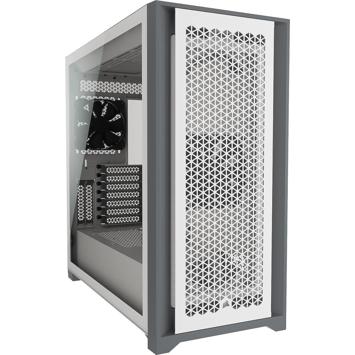 Corsair iCUE 5000D AIRFLOW Tempered Glass Mid-Tower ATX Case - White