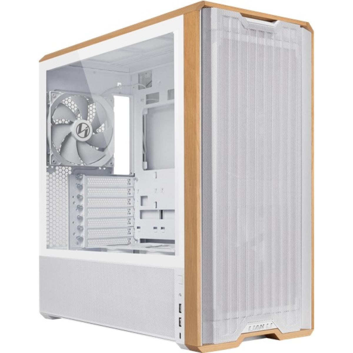 Lian Li LANCOOL 217W ARGB ATX Mid Tower Mesh Tempered Glass Case White