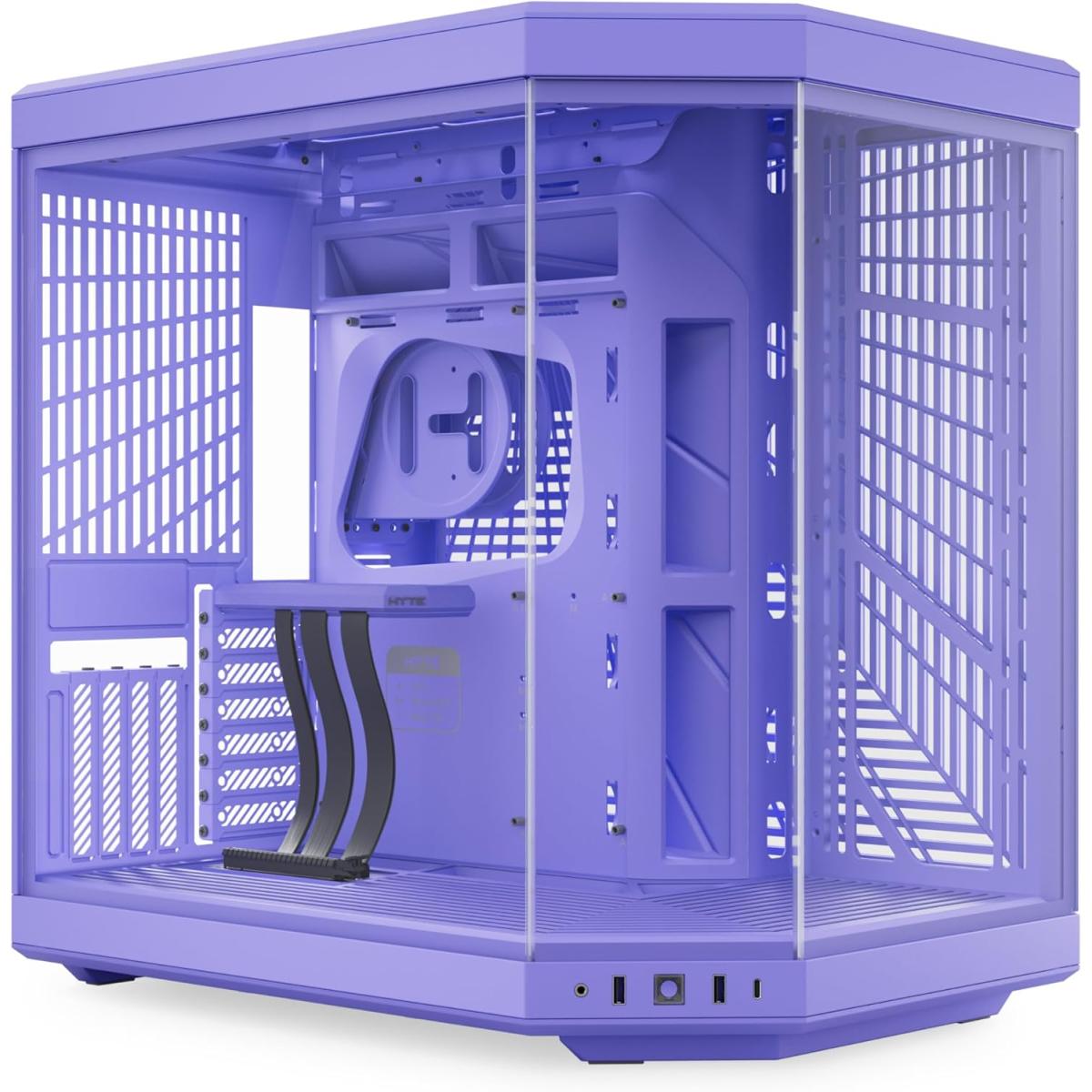 HYTE Y70 Standard Edition Dual Chamber ATX Mid Tower Case with PCIe 4.0 Riser Taro Milk