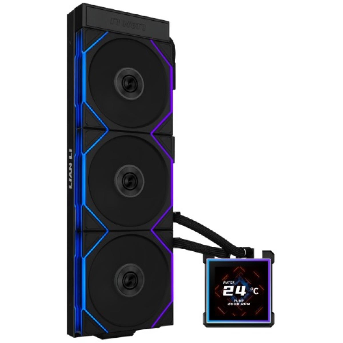 Lian Li HydroShift II LCD-S 360 ARGB AIO CPU Cooler with UNI FAN TL Wireless — Black