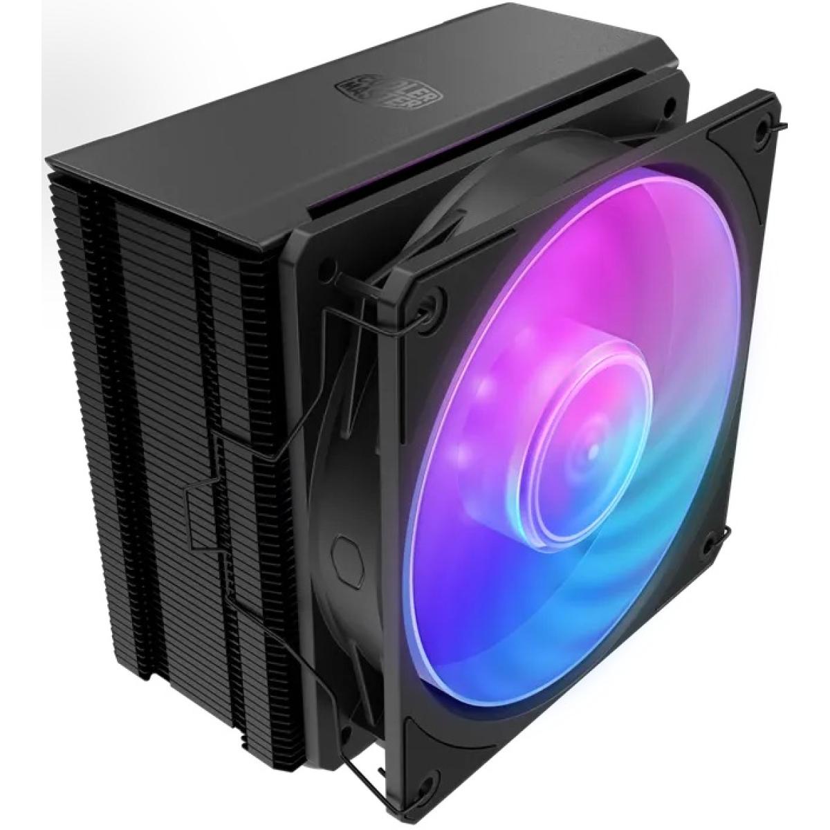 Cooler Master Hyper 212 3DHP Black ARGB CPU Air Cooler, Single Tower, 4 Heat Pipes