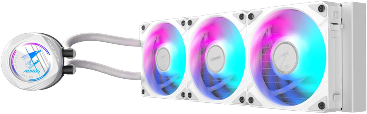 AORUS WATERFORCE II 360 ICE AIO Liquid CPU Cooler, 360mm, 120mm ARGB Fans, Rotatable Water Block