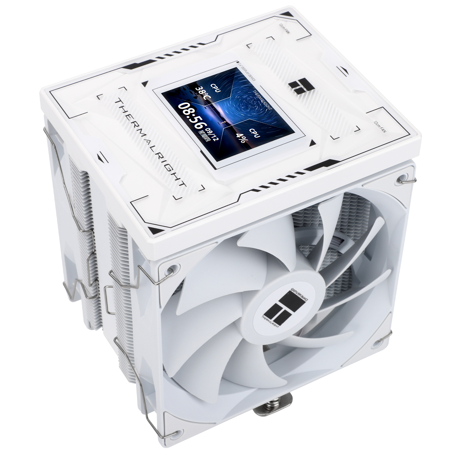 Thermalright Burst Assassin 120 Vision WHITE CPU Air Cooler, Single Tower, 2.4" IPS LCD, 6x 6mm Heat Pipes