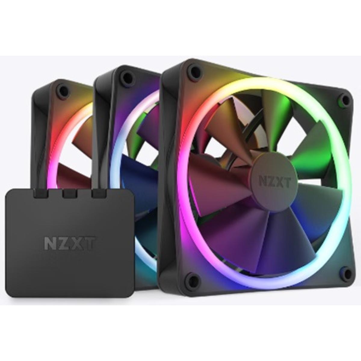 NZXT F120 RGB DUO 120mm Triple Pack - Black