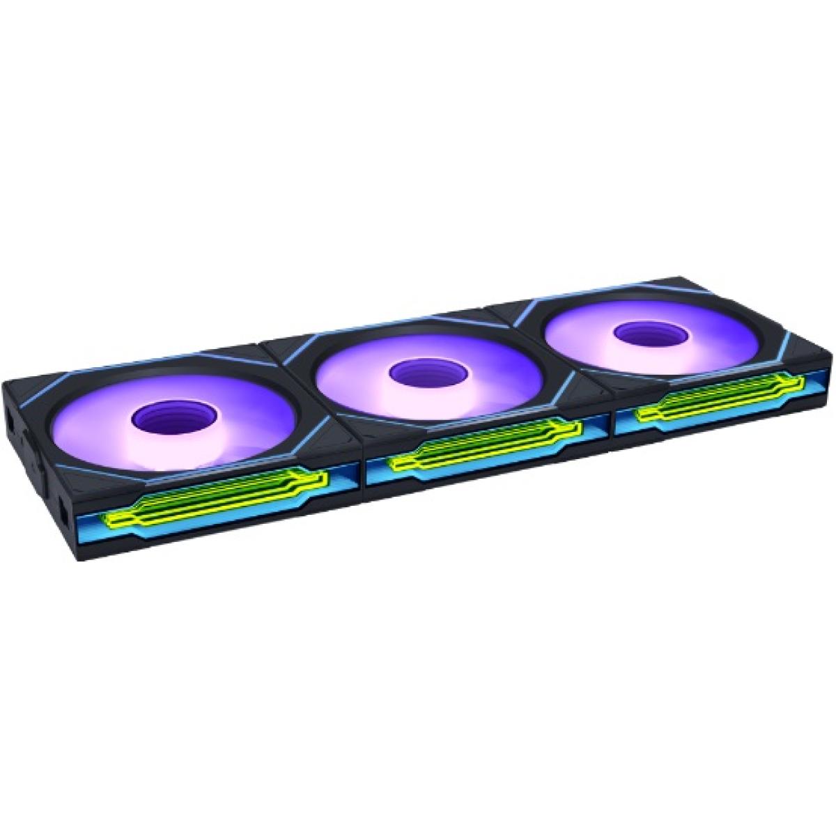 Lian Li UNI Fan SL-Infinity Wireless 120 Triple Pack ARGB 120mm Fan - Black Reverse Blade (12RSLIN1W3B)