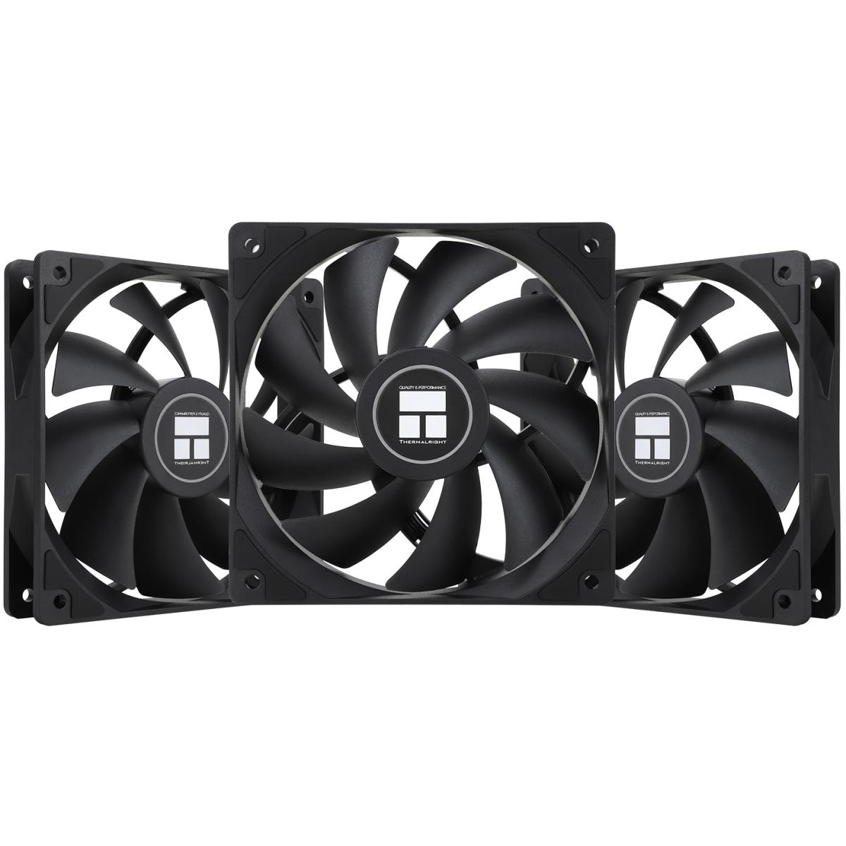 Thermalright TL-C12C X3 120mm PWM Fan Kit (Black, Non-LED) 3-Pack with S-FDB Bearing