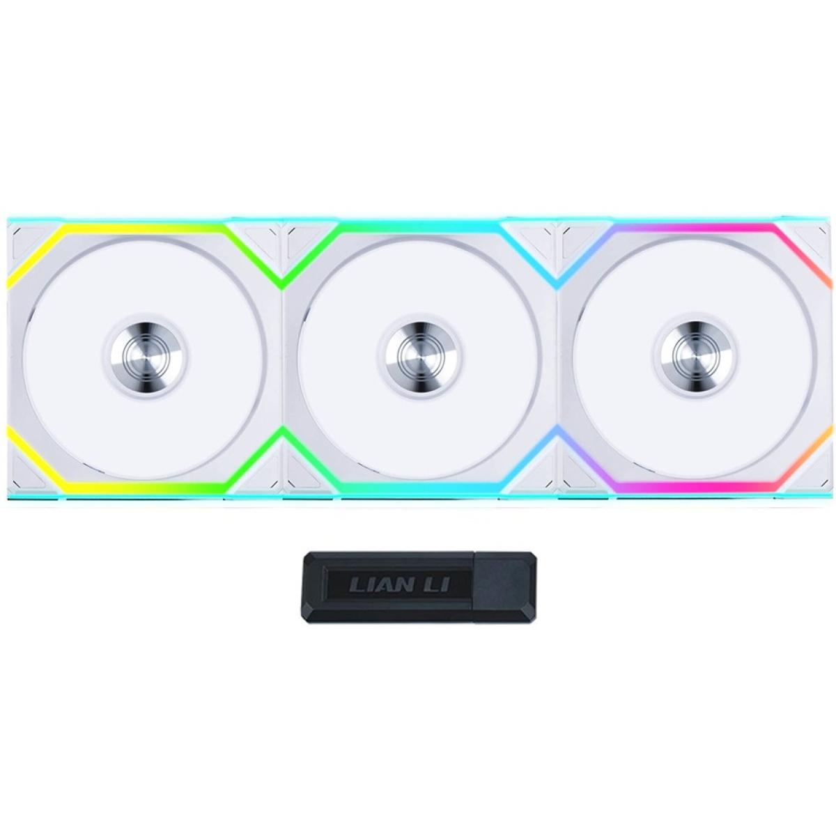 Lian Li UNI FAN SL Wireless 120 ARGB Triple Pack – White, 2.4 GHz Wireless Controller