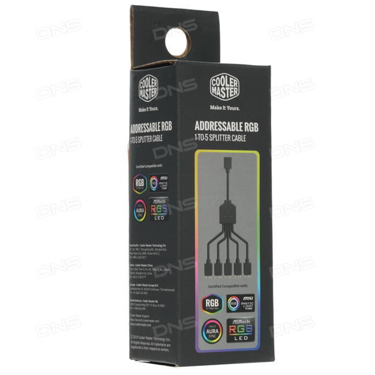 Cooler Master ARGB 1-to-5 Splitter Cable 58cm 3-Pin 5V