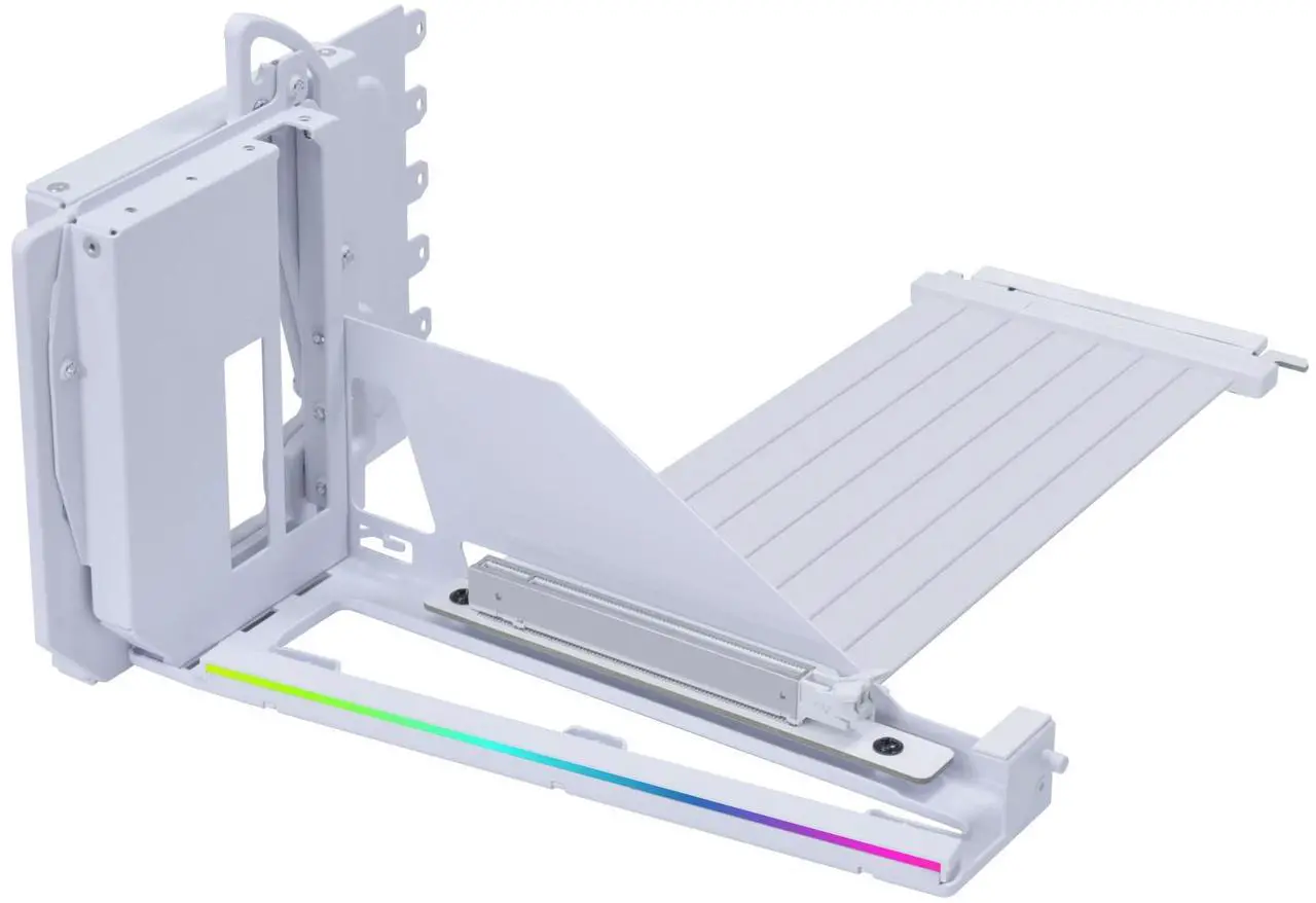 Lian Li VG4v4 4-Slot Vertical GPU Kit with 200mm PCIe 5.0 Riser, White