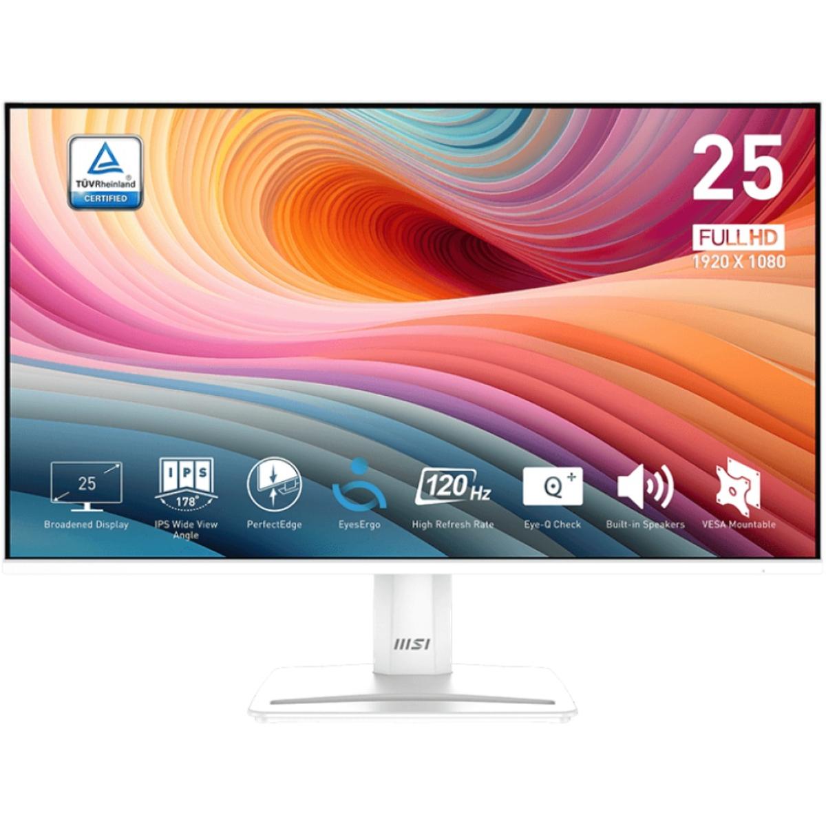MSI PRO MP251W E2 25" FHD IPS 120Hz Flat Monitor White