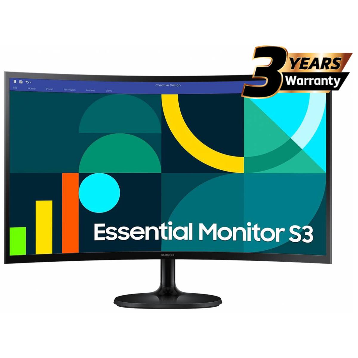 Samsung S3 Essential D362 24" FHD VA Curved Monitor 100Hz