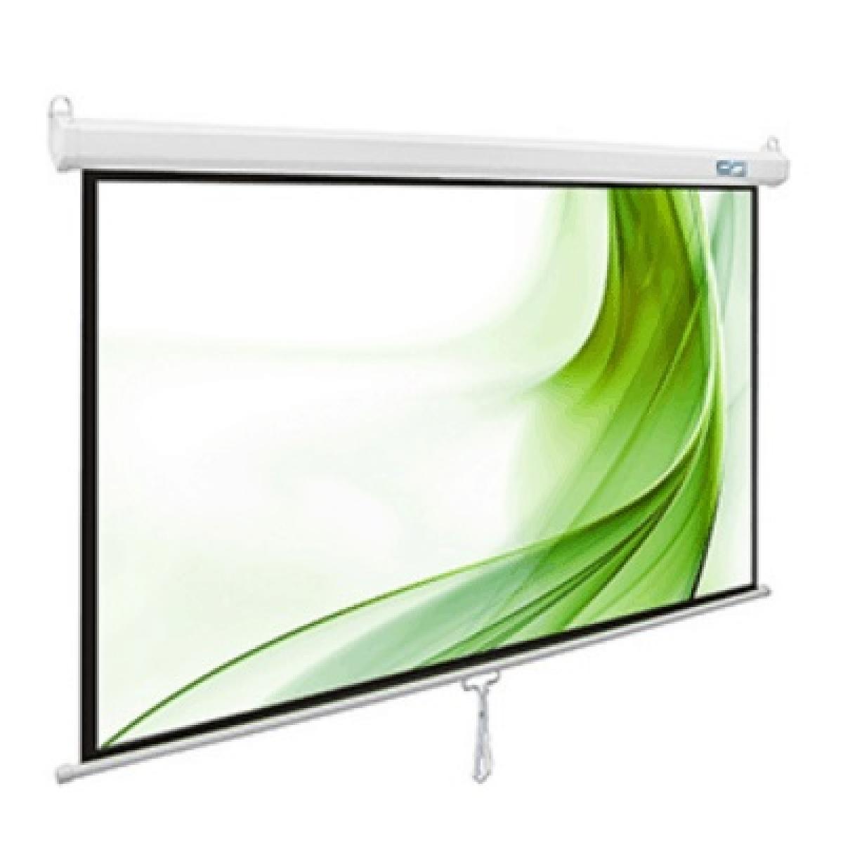 iView White Manual Projector Screen 180×180 cm Wall/Ceiling Mount