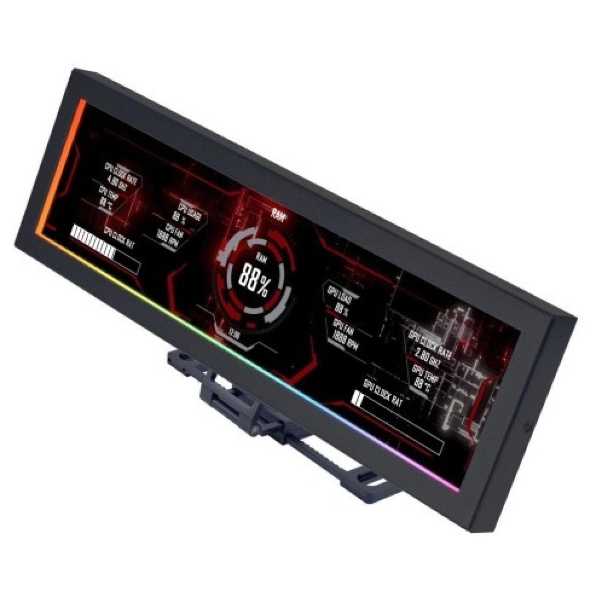 Lian Li Universal Screen 8.8" IPS LCD 1920x480 Secondary Display Panel – Black