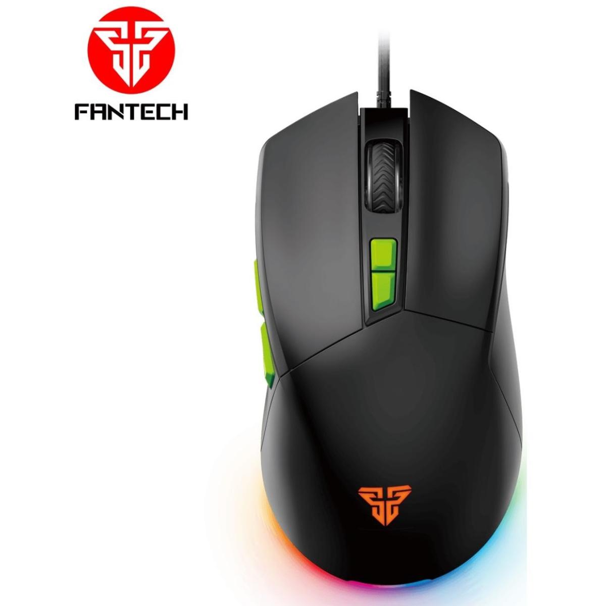 Fantech PHANTOM II VX6 RGB Wired Optical Gaming Mouse – 7200 DPI, 7 Buttons, Black