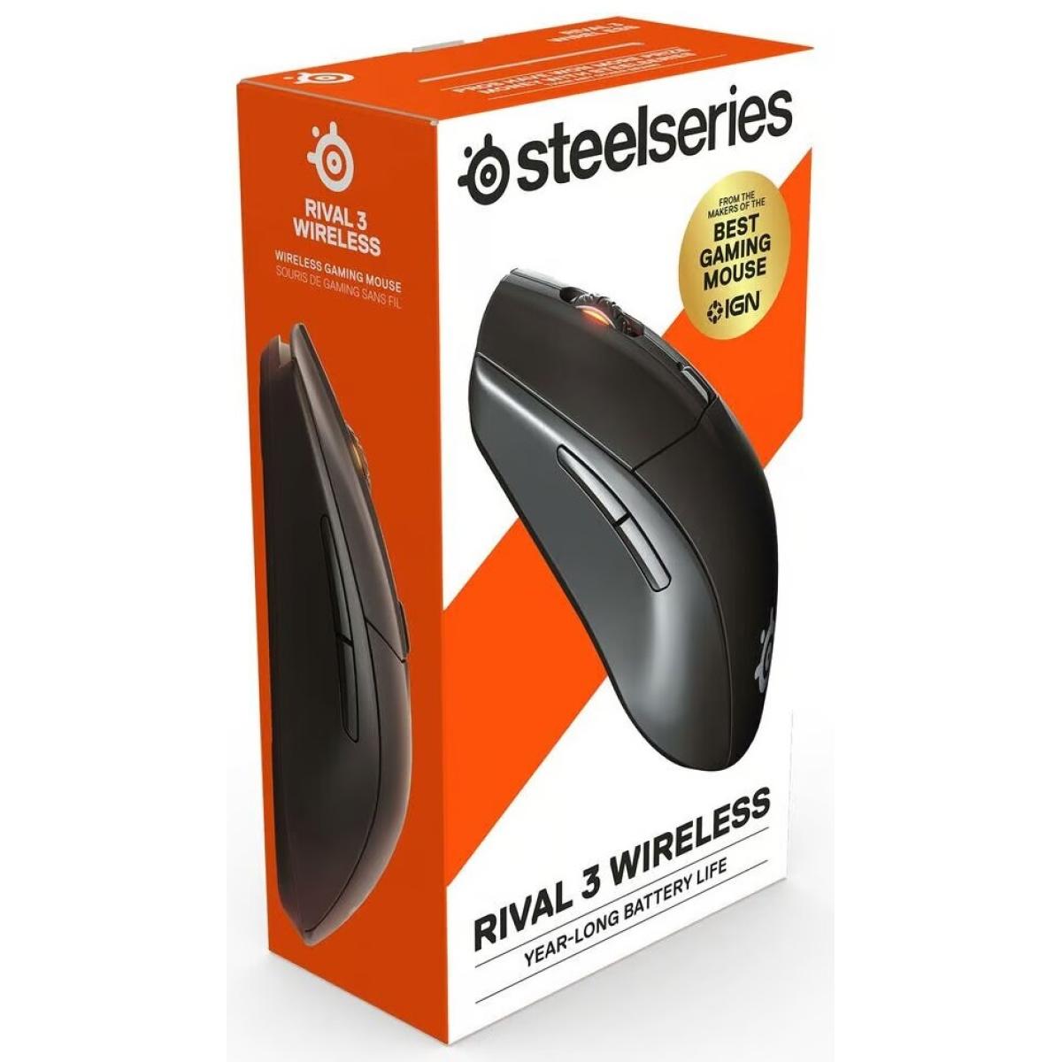 SteelSeries Rival 3 Wireless 18000 DPI Dual-Connectivity Gaming Mouse