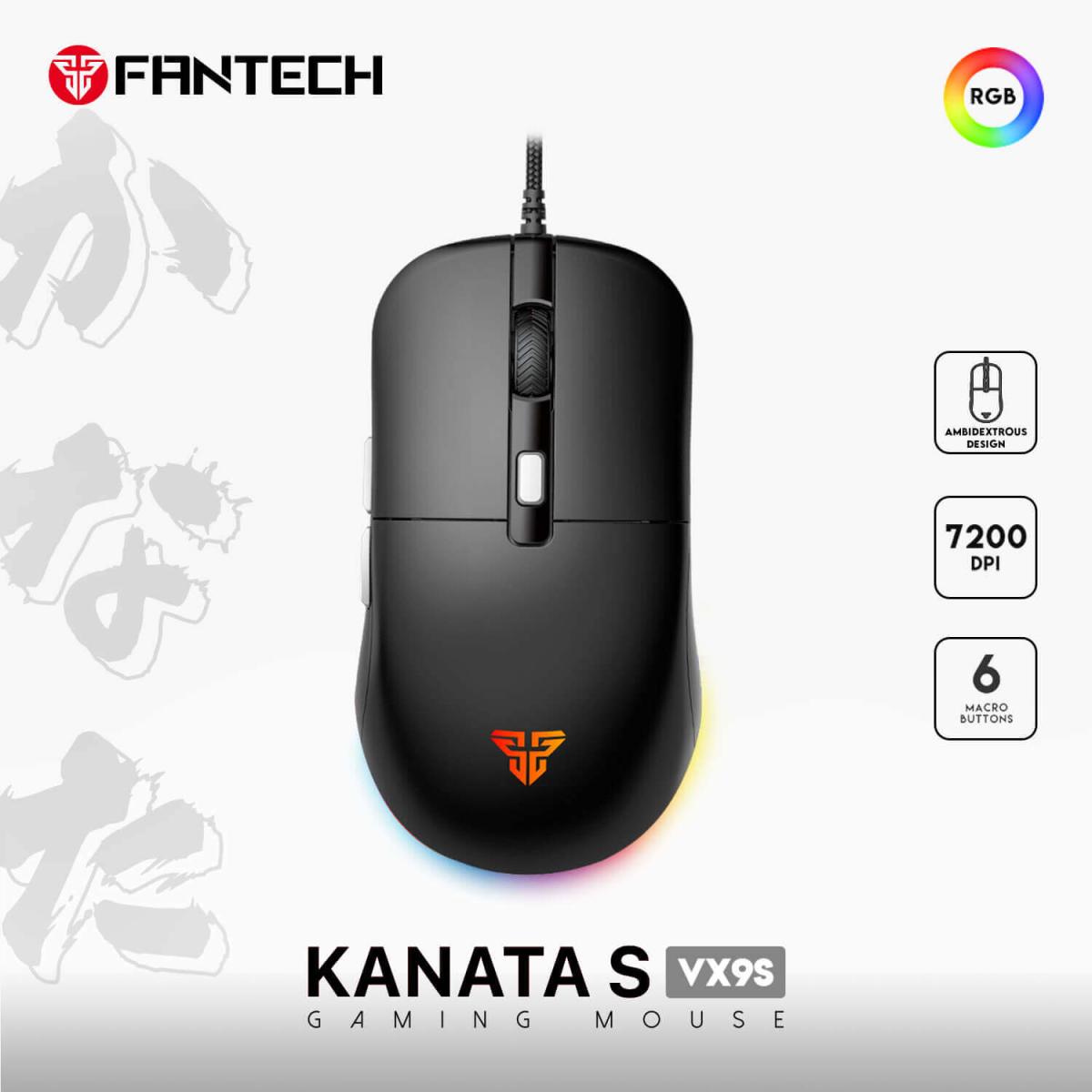Fantech KANATA S VX9S RGB Wired Gaming Mouse 7200 DPI 82g Ambidextrous