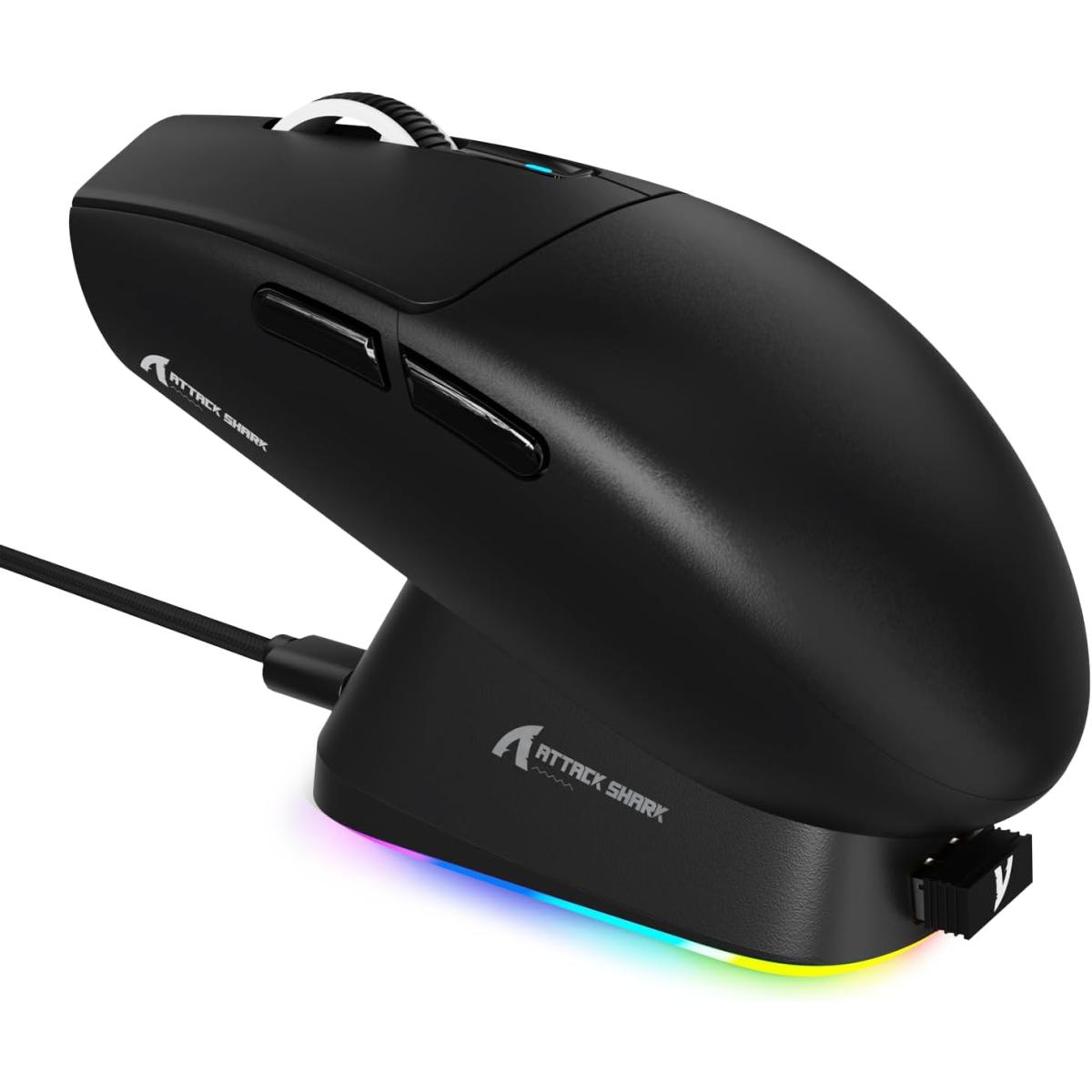 Attack Shark G3 Pro Wireless Gaming Mouse PAW3311 25K DPI RGB Charging Dock — Black