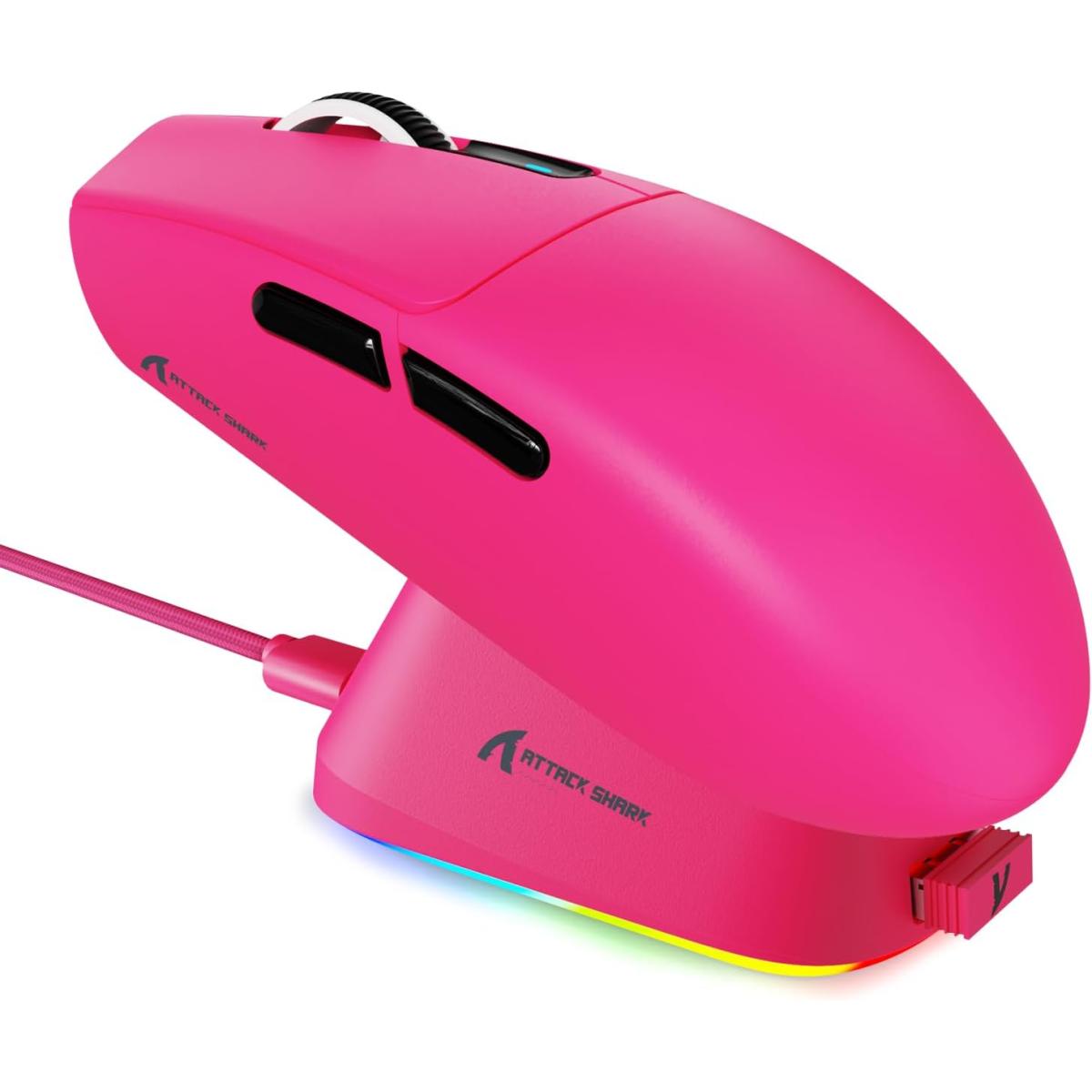 Attack Shark G3 Pro Wireless Gaming Mouse PAW3311 25K DPI RGB Charging Dock — Red
