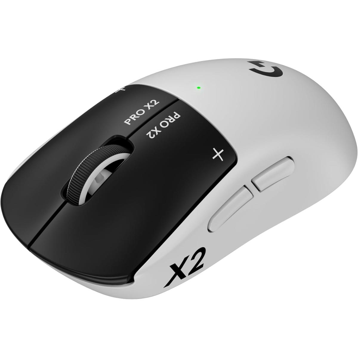 Logitech G PRO X2 SUPERSTRIKE Wireless Gaming Mouse 8K Polling Haptic Analog Switches Lunar Eclipse