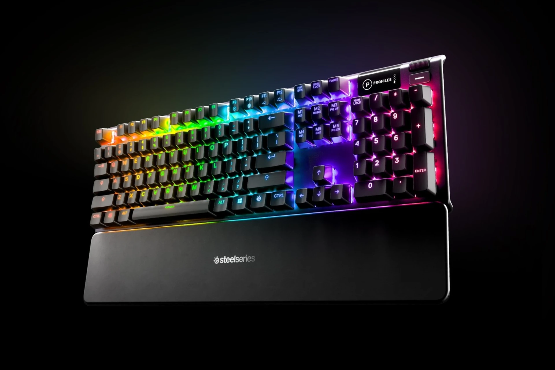 SteelSeries Apex 5 Wired RGB Hybrid Mechanical Gaming Keyboard, OLED Smart Display