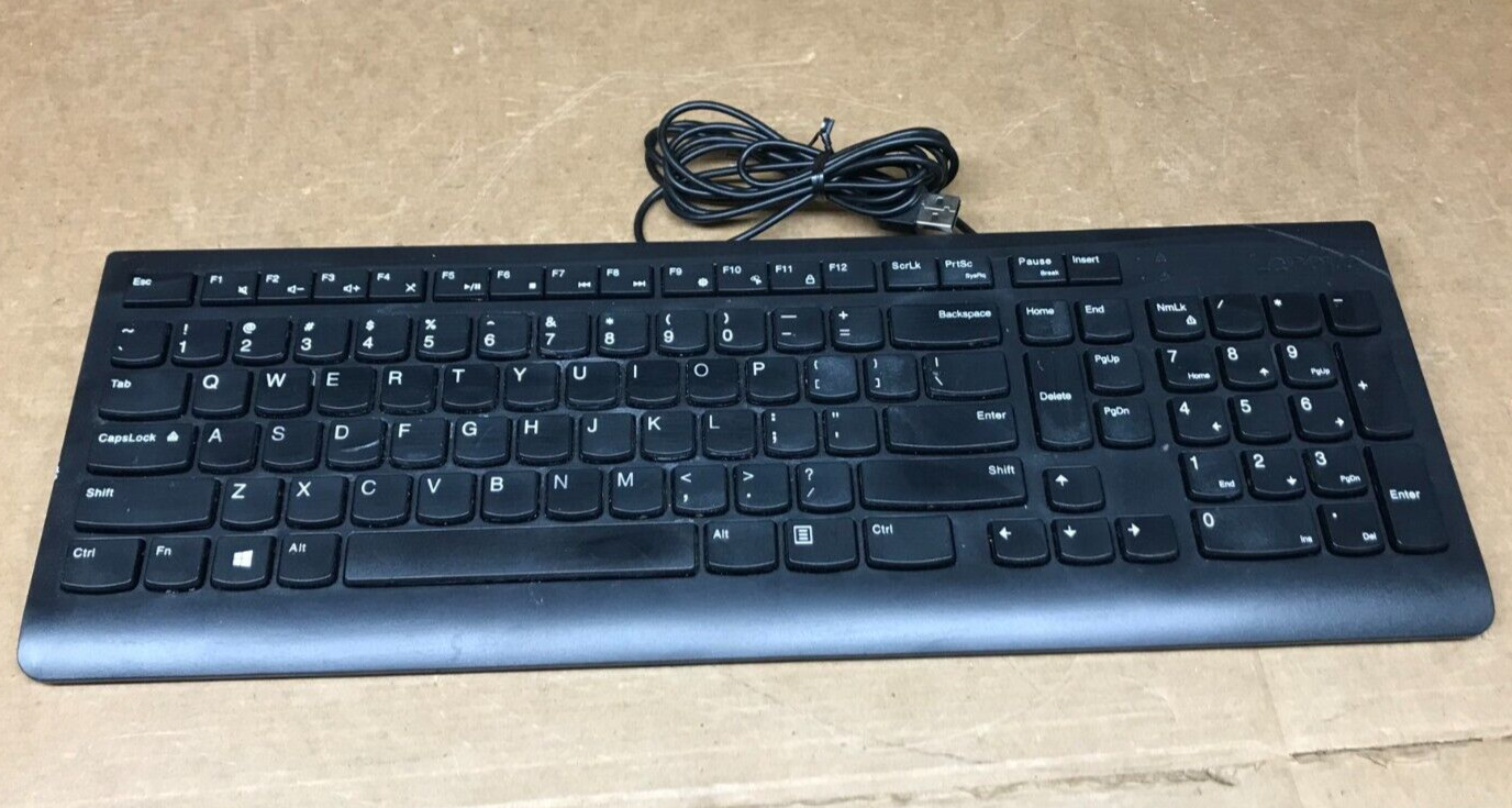 Lenovo Calliope USB Wired Slim Keyboard – Black