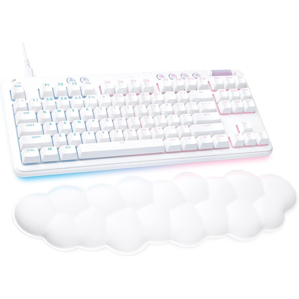 Logitech G713 Wired Mechanical Gaming Keyboard – GX Brown Tactile, LIGHTSYNC RGB, White Mist