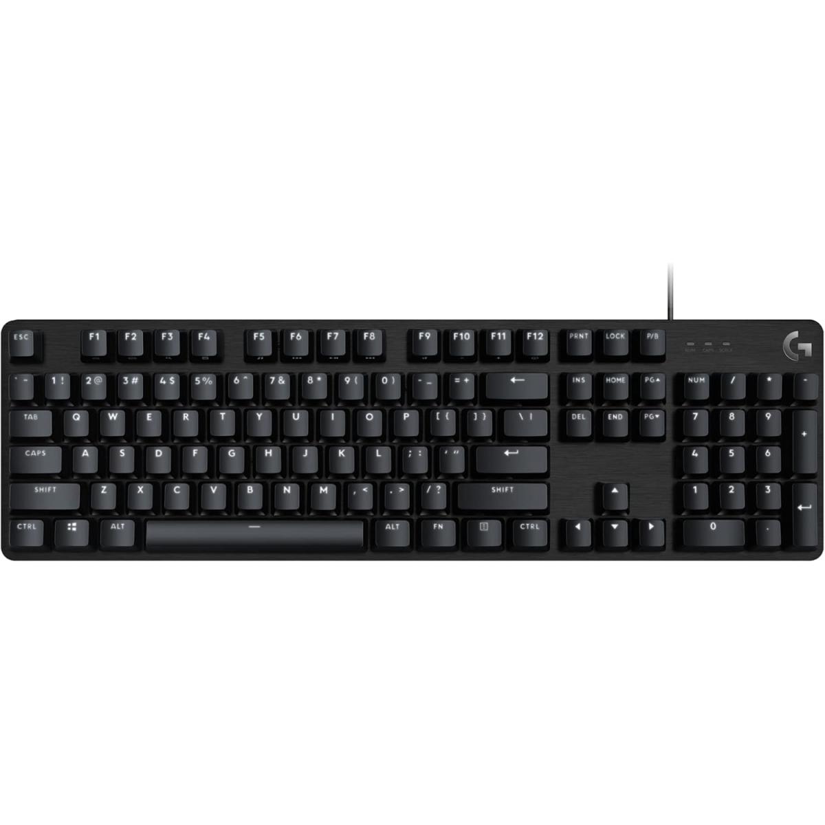 Logitech G413 SE Full-Size Mechanical Gaming Keyboard – Tactile Switches, Black Aluminum, Arabic/English