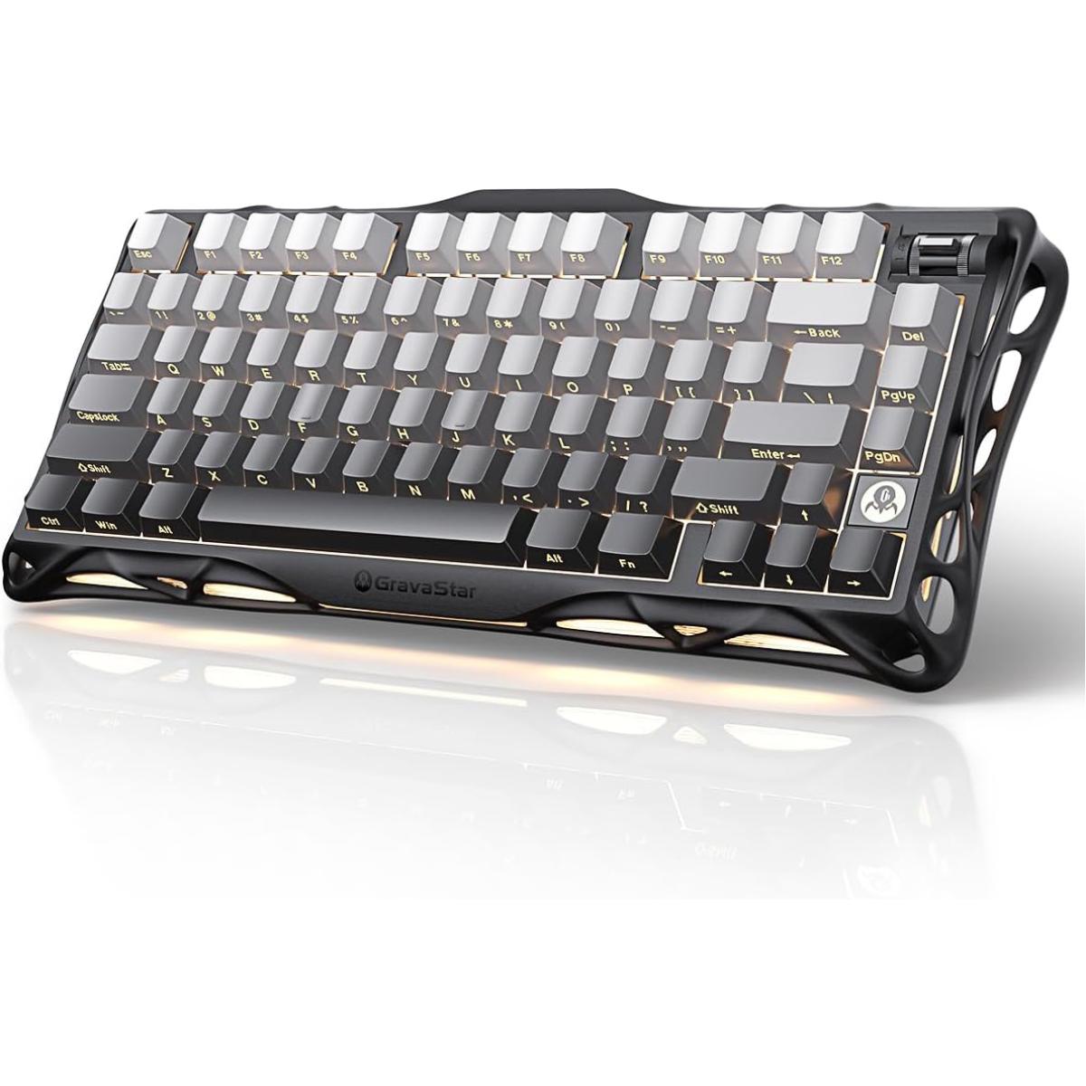 GravaStar Mercury K1 75% Wireless Mechanical Keyboard – Linear Switches, Gradient Black